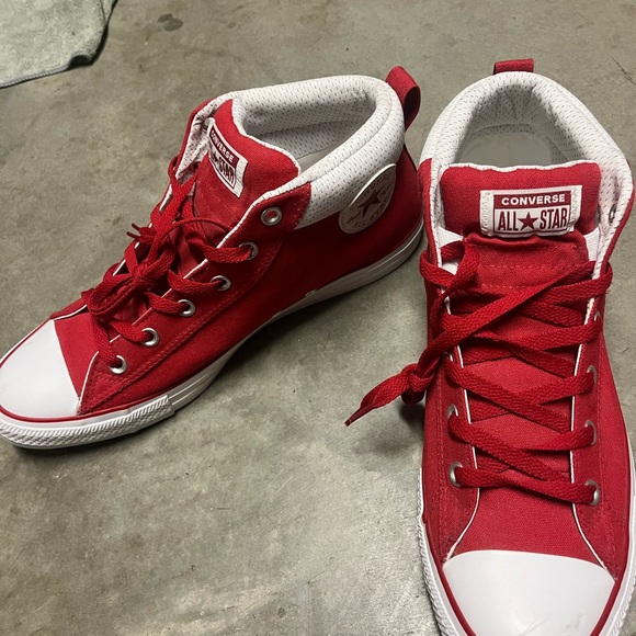 Converse Kids Red Canvas Sneakers - Picture 2 of 4